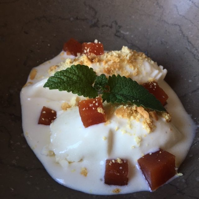 helado casero de queso semicurado