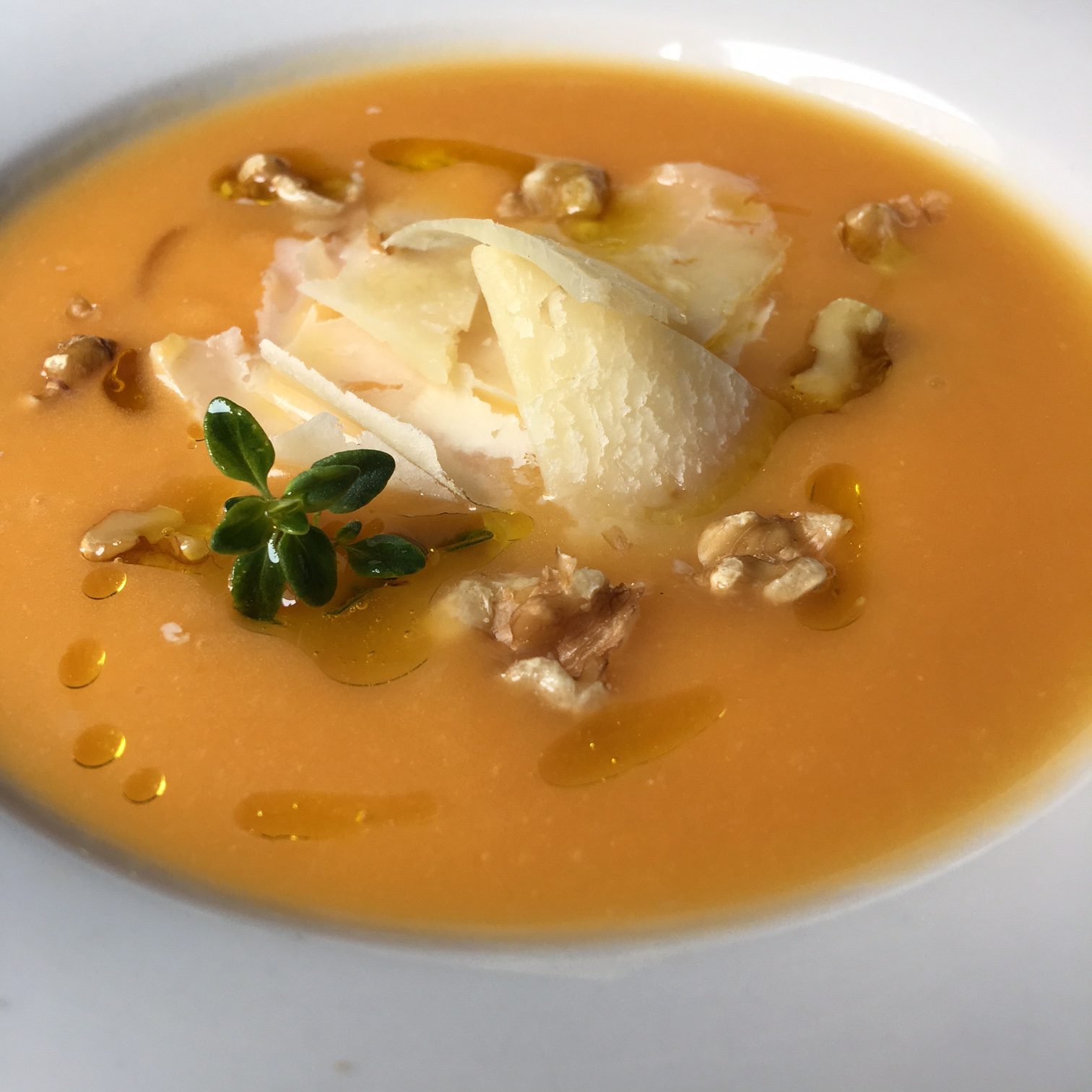 Receta de crema de calabaza y queso