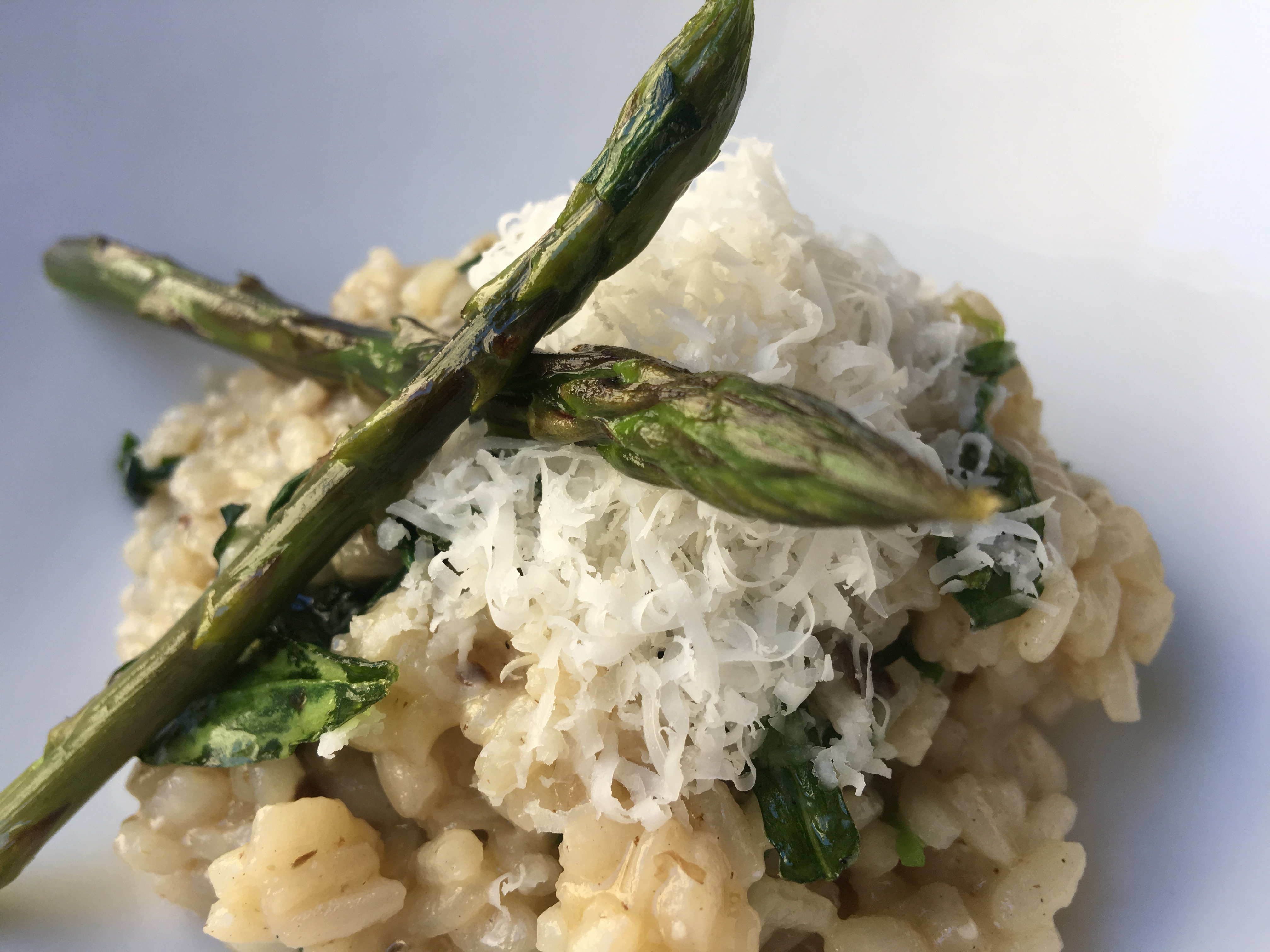 Arroz de conejinas, espárragos y Queso de Hinojosa