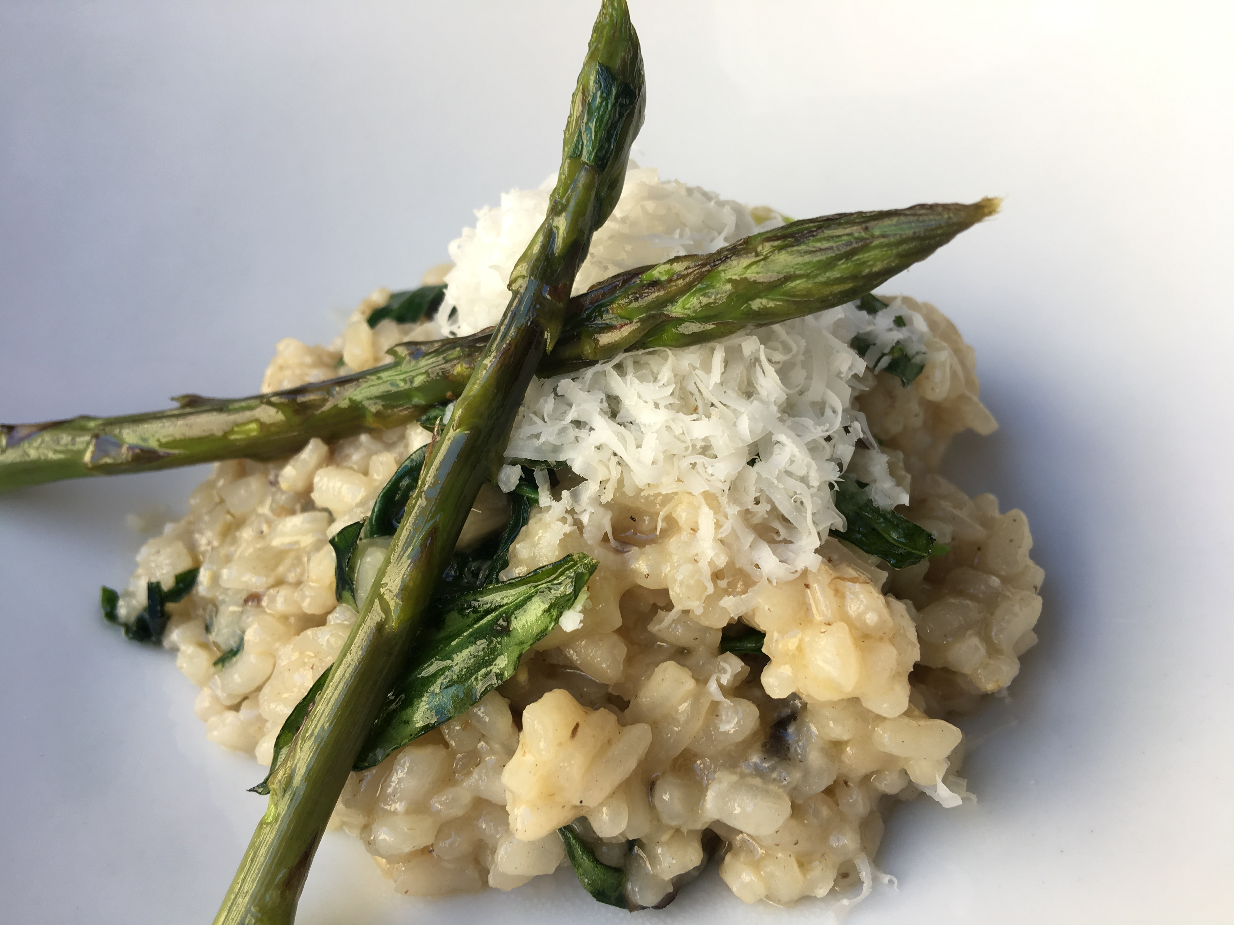 Arroz de conejinas, espárragos y Queso de Hinojosa