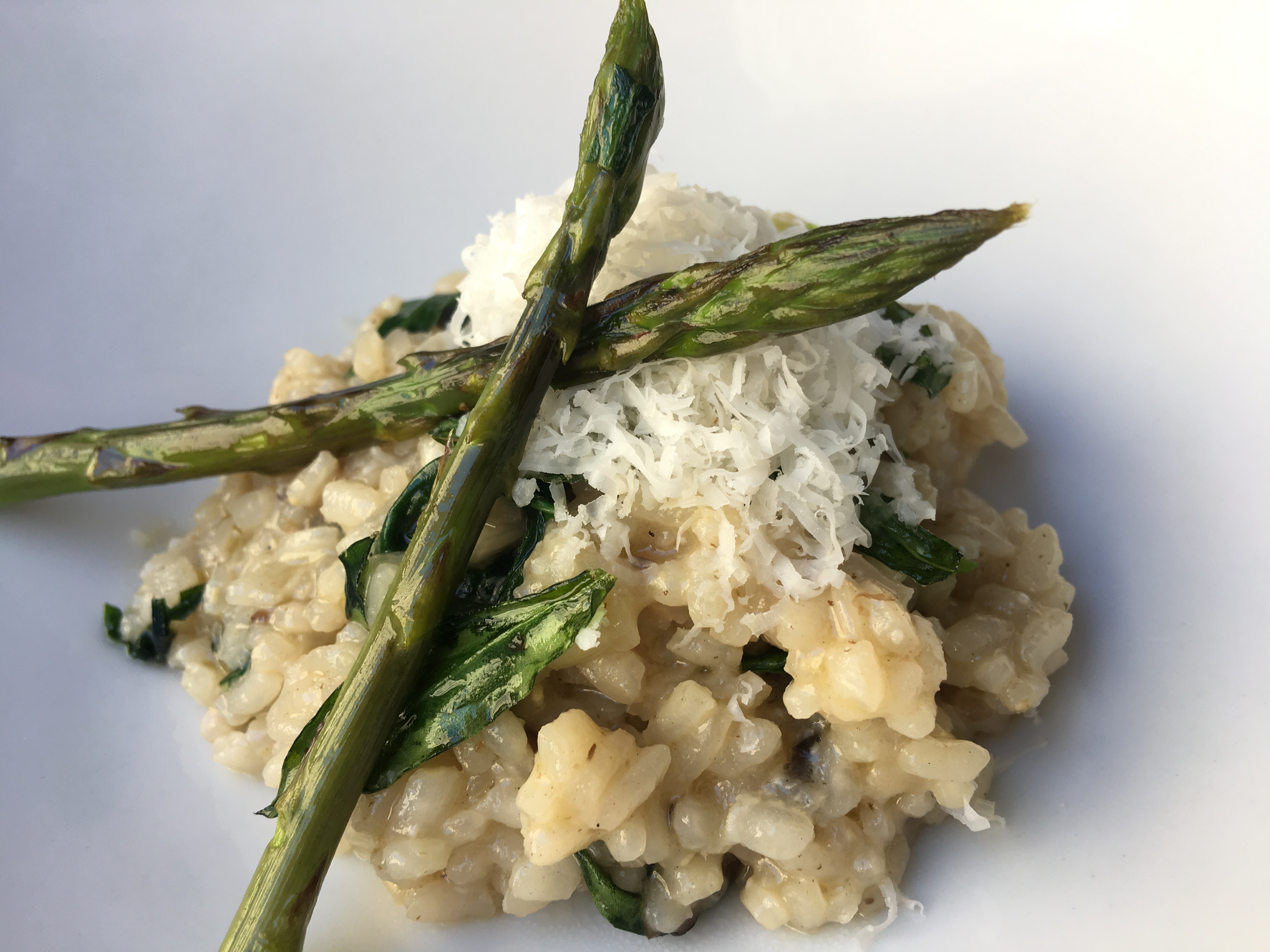 Arroz de conejinas, espárragos y Queso de Hinojosa