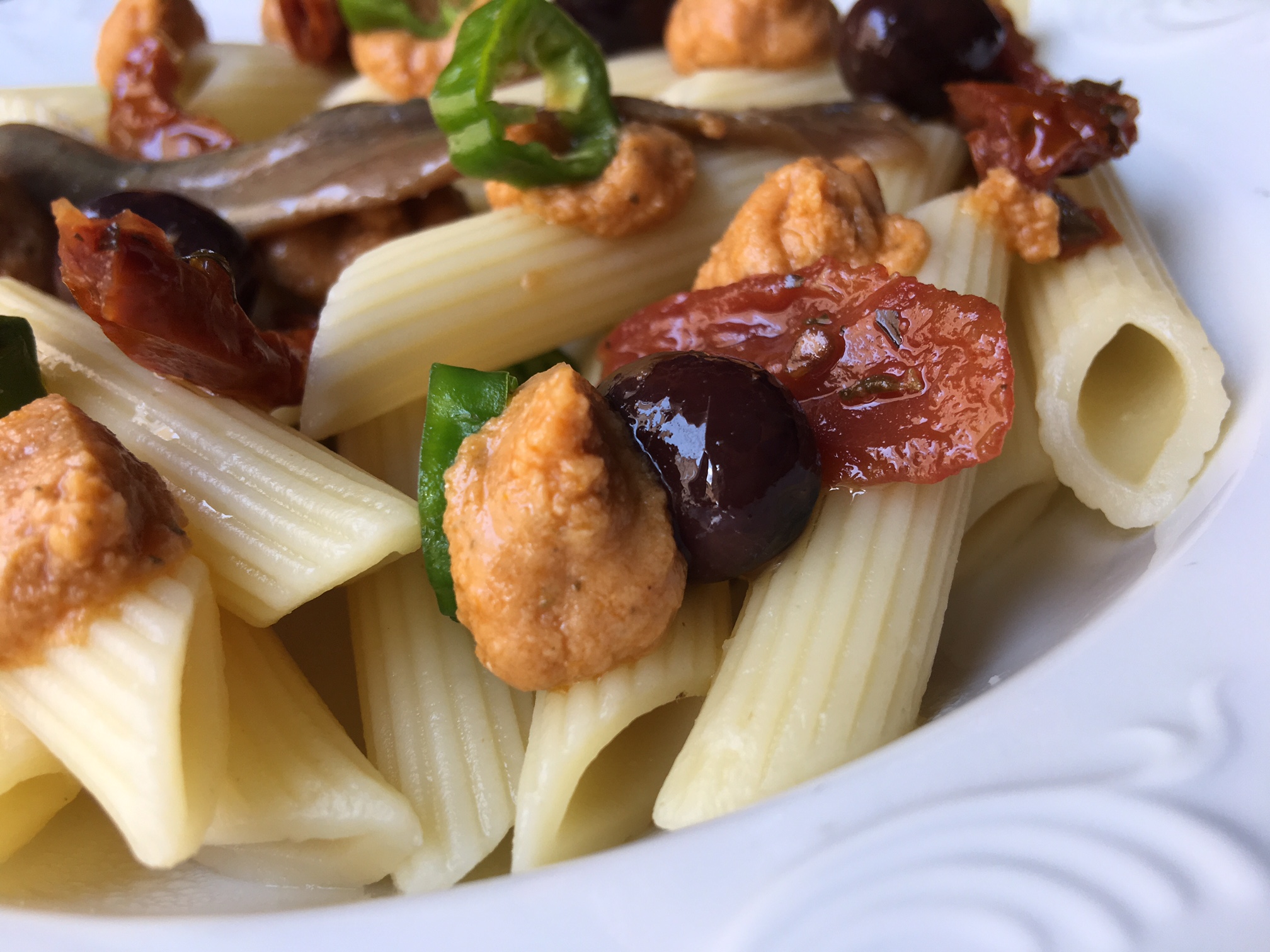 Receta de pasta con pesto rojo