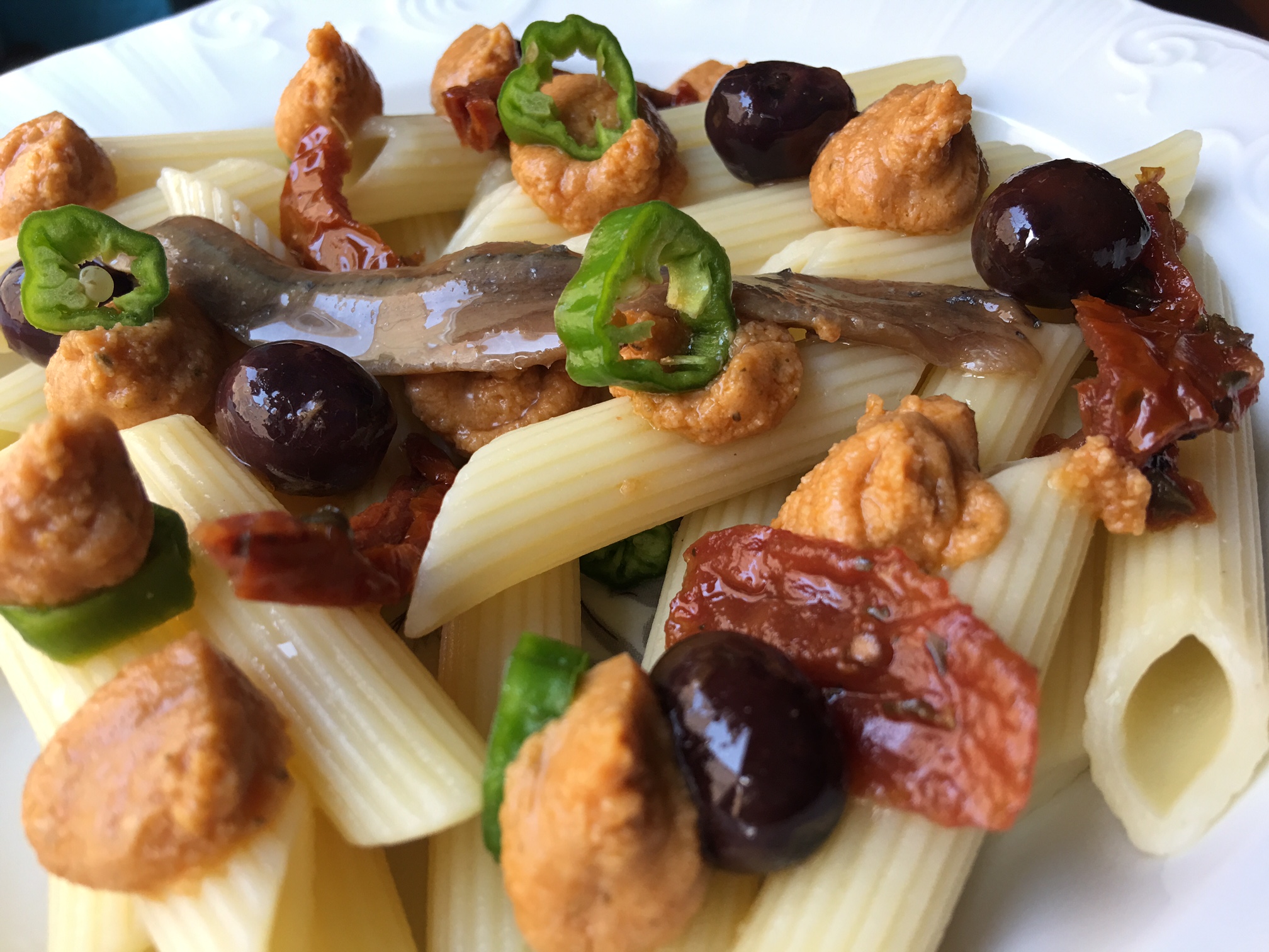 Receta de pasta con pesto rojo