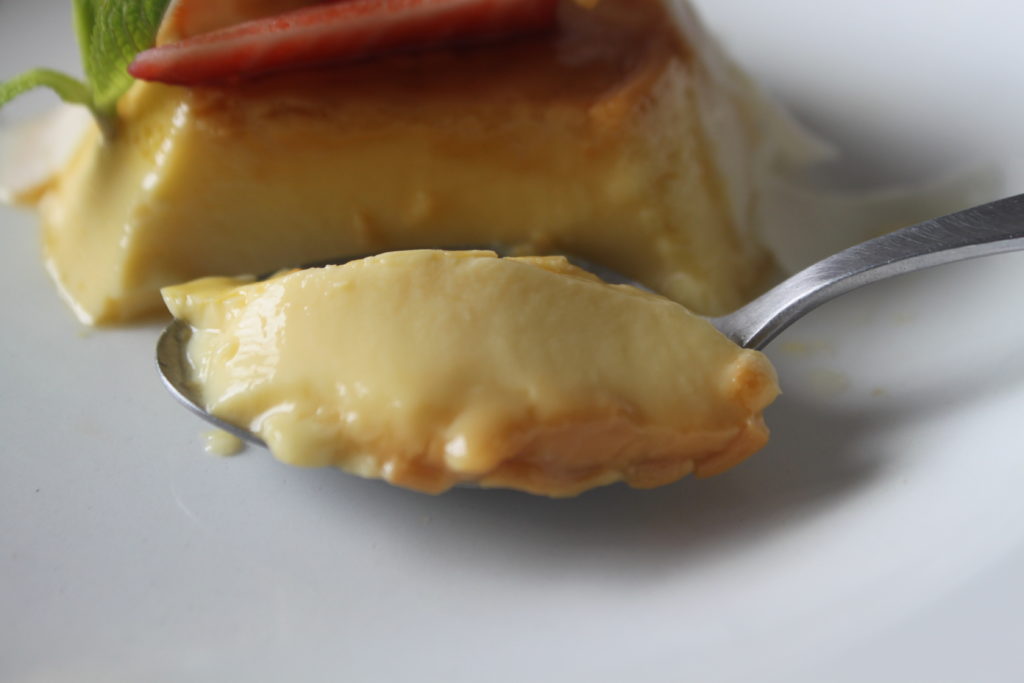Flan de queso semicurado